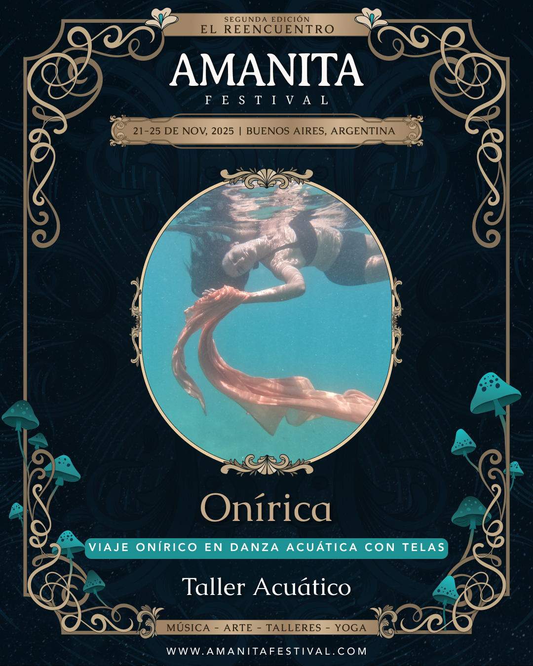 "Onírica" Danza acuática con telas - Taller Grupal